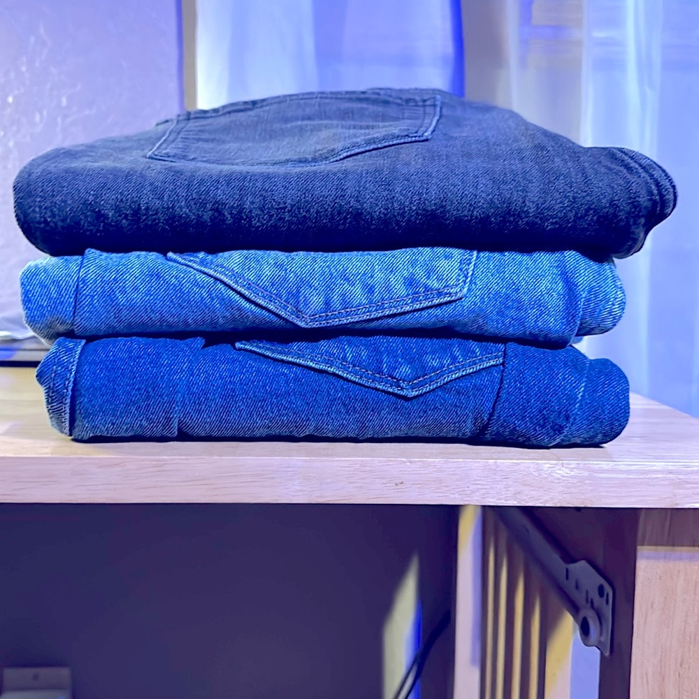 a.n.a Distressed Highest Rise Straight Jeans